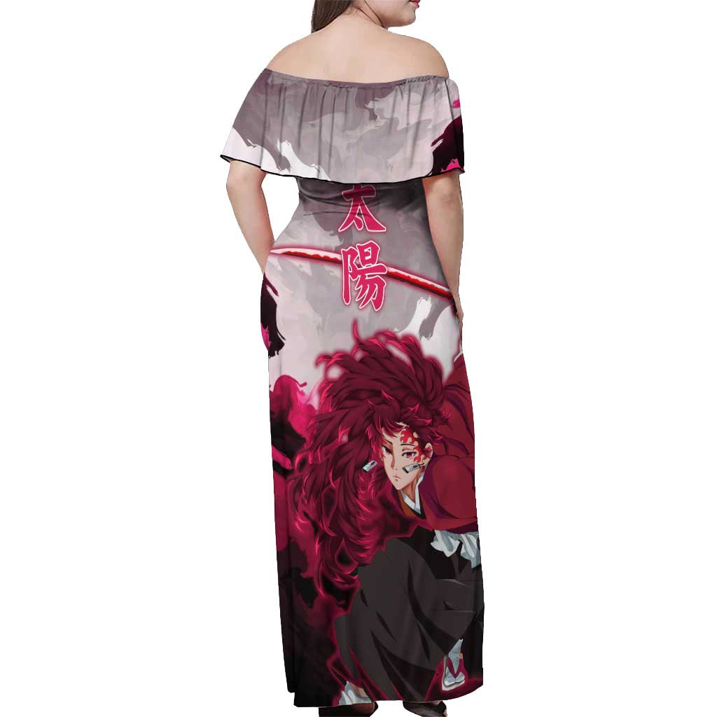 Tsugikuni Yoriichi - Demon Slayer Off Shoulder Maxi Dress Anime Style
