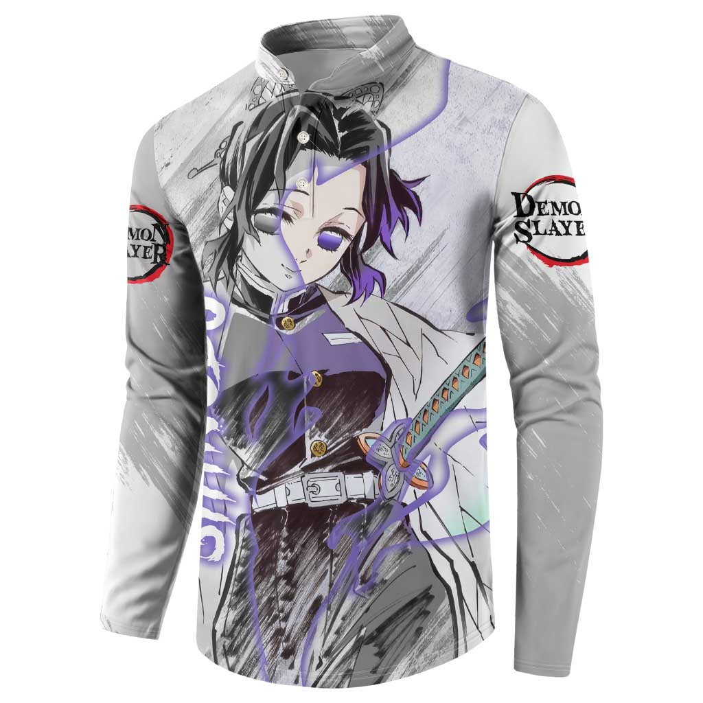 Shinobu Kochou - Semon Slayer Button Sweatshirt Anime Style