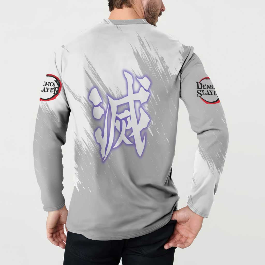 Shinobu Kochou - Semon Slayer Button Sweatshirt Anime Style