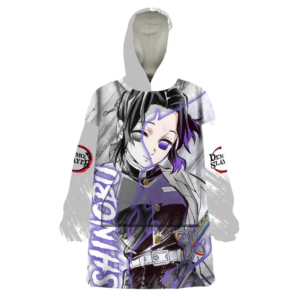 Shinobu Kochou - Semon Slayer Wearable Blanket Hoodie Anime Style