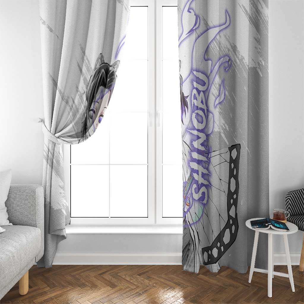 Shinobu Kochou - Semon Slayer Window Curtain Anime Style