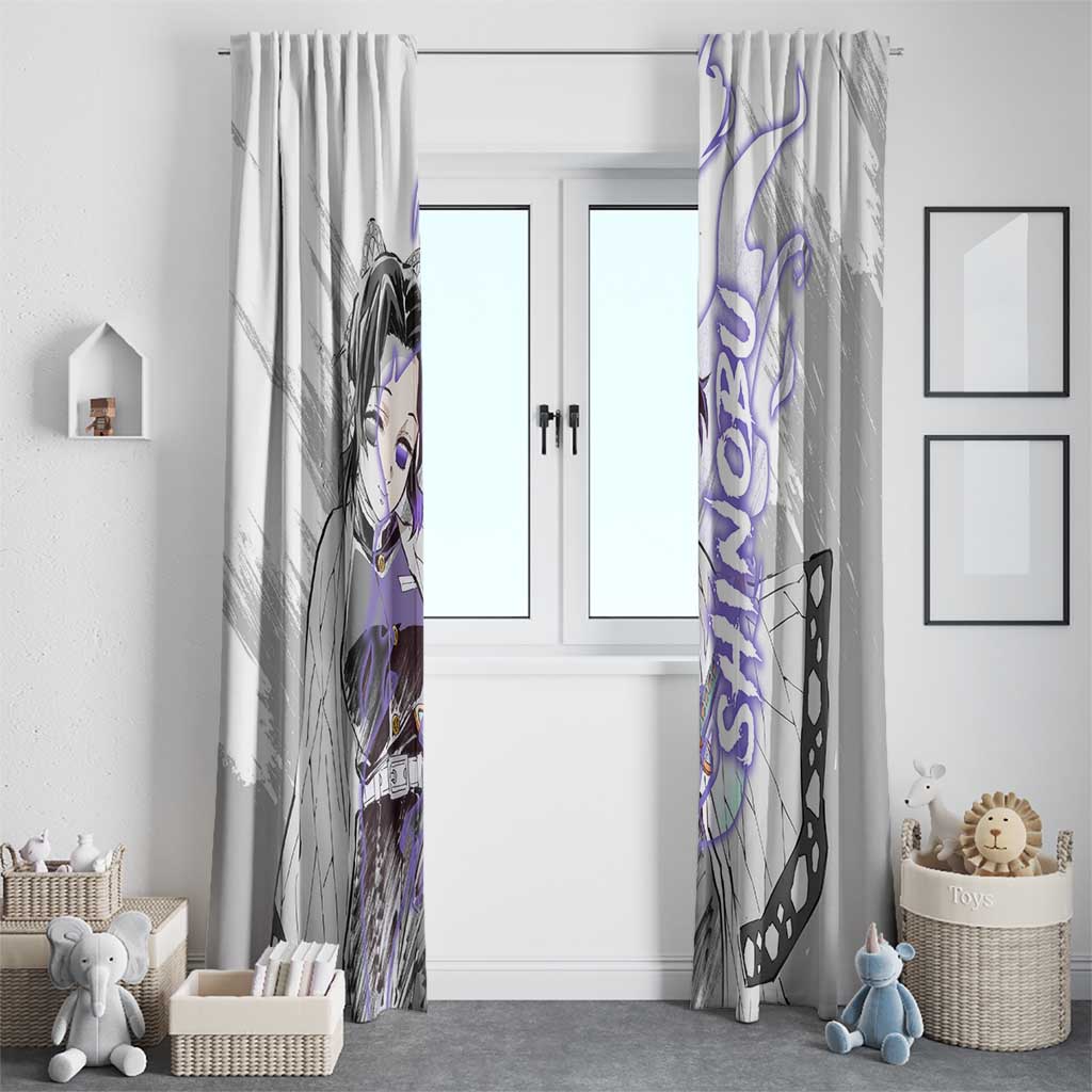 Shinobu Kochou - Semon Slayer Window Curtain Anime Style