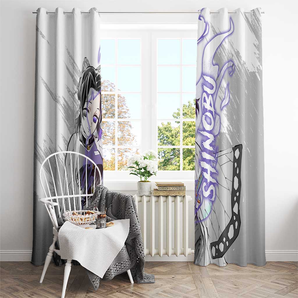 Shinobu Kochou - Semon Slayer Window Curtain Anime Style