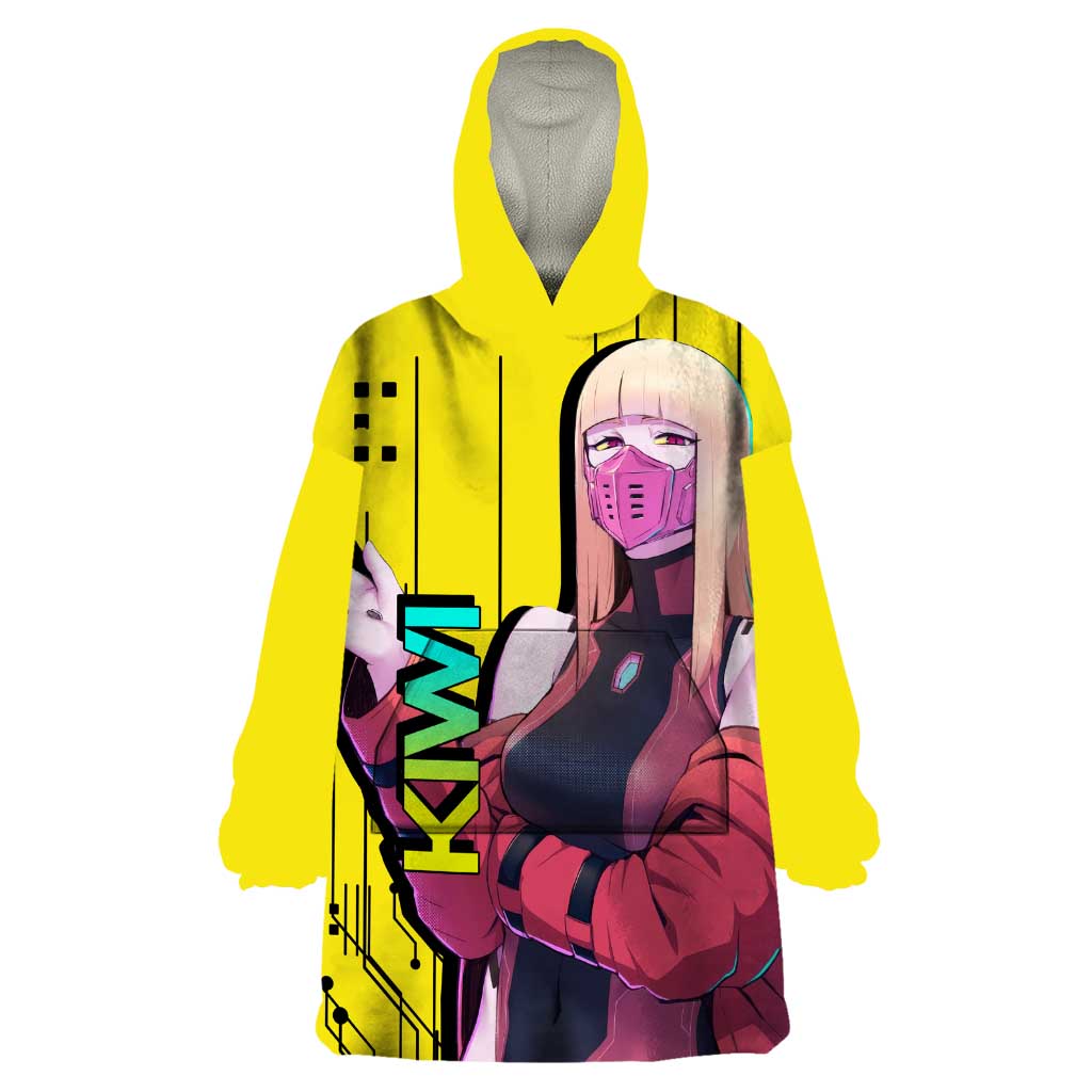 Kiwi - Cyberpunk Edgerunners Wearable Blanket Hoodie Anime Style