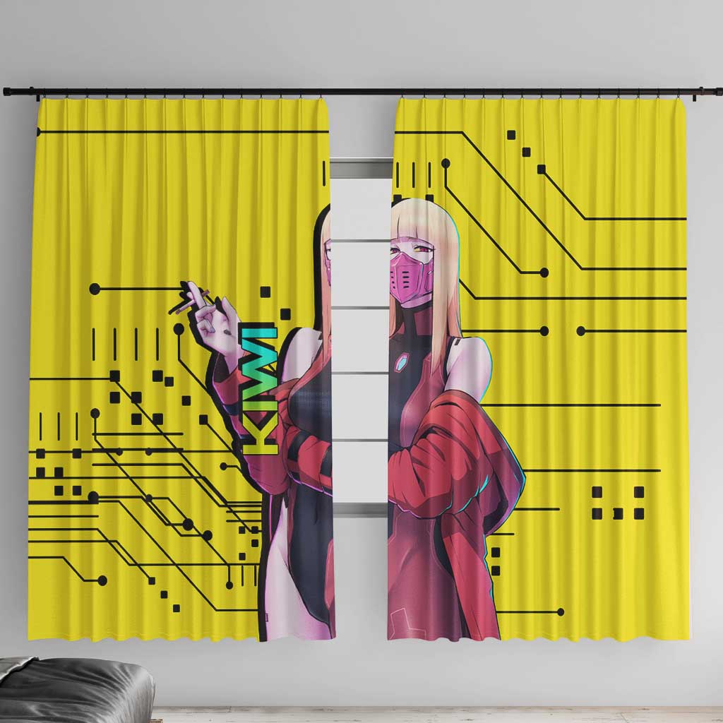 Kiwi - Cyberpunk Edgerunners Window Curtain Anime Style