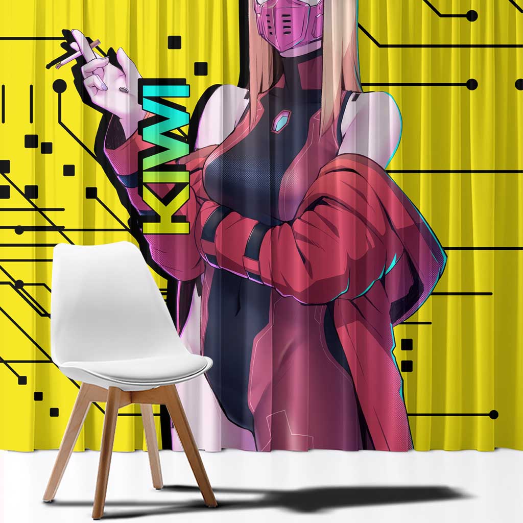 Kiwi - Cyberpunk Edgerunners Window Curtain Anime Style