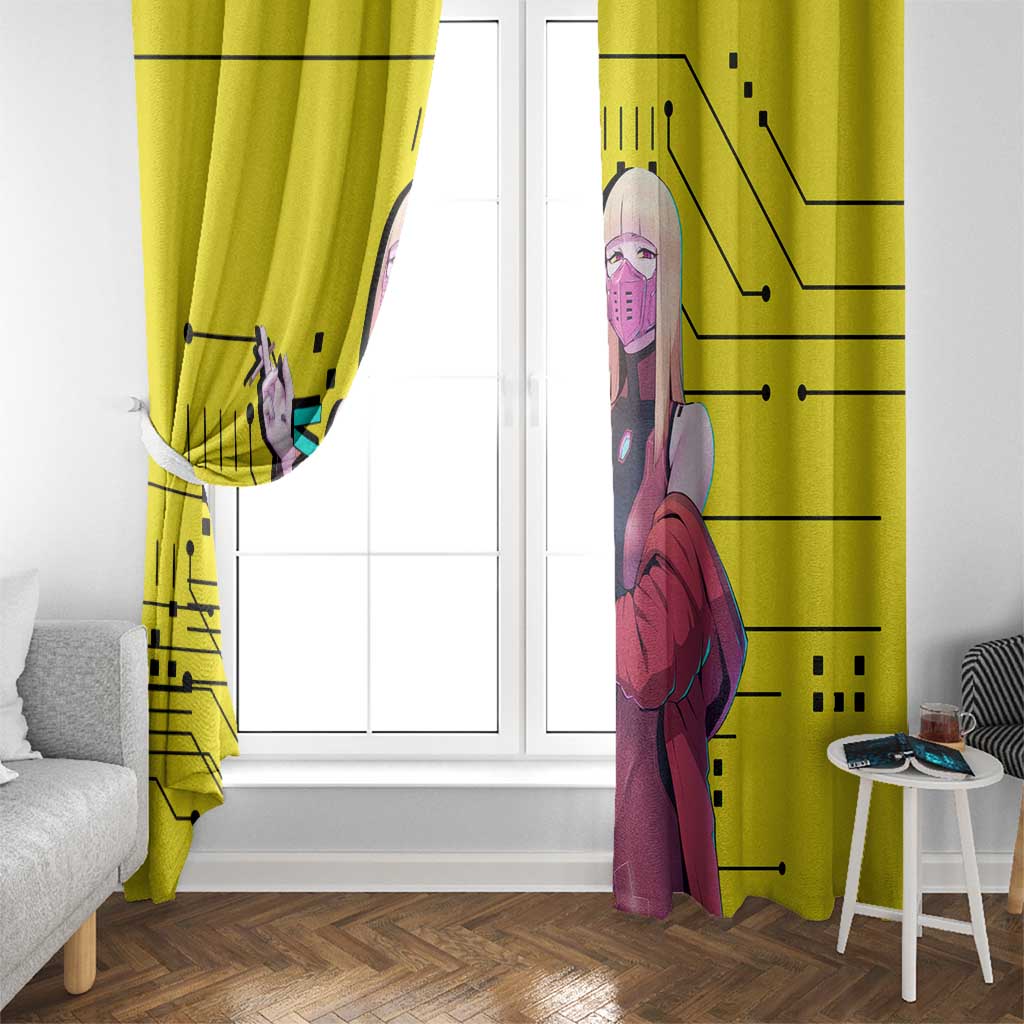 Kiwi - Cyberpunk Edgerunners Window Curtain Anime Style