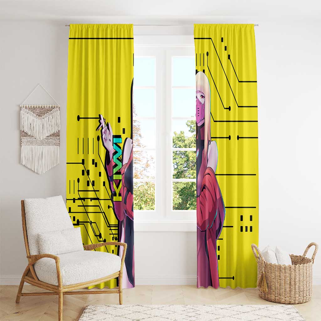 Kiwi - Cyberpunk Edgerunners Window Curtain Anime Style
