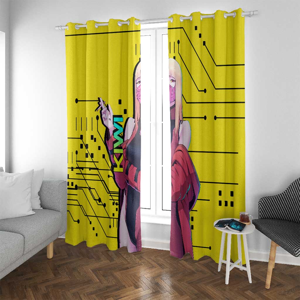 Kiwi - Cyberpunk Edgerunners Window Curtain Anime Style