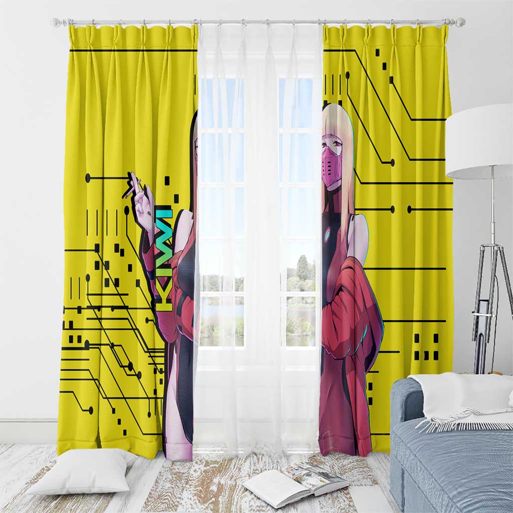 Kiwi - Cyberpunk Edgerunners Window Curtain Anime Style