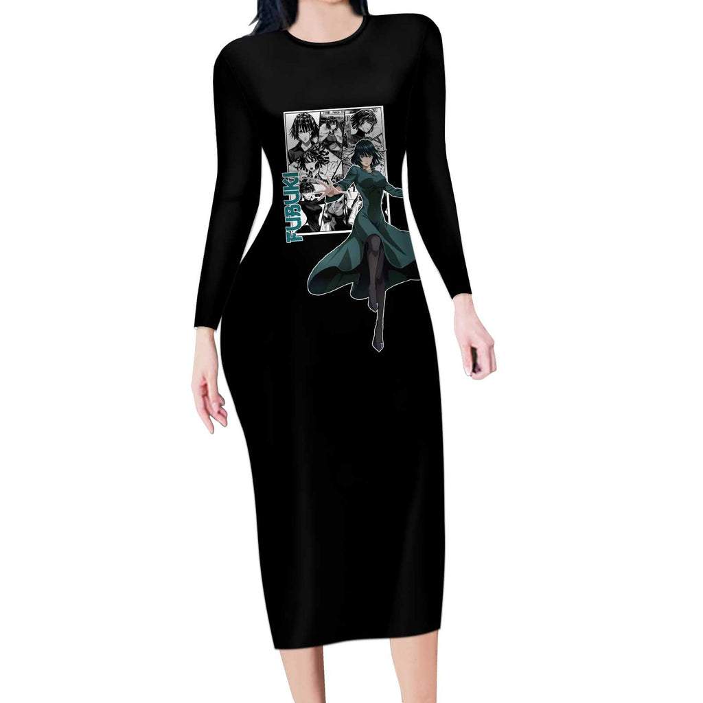 Fubuki - One Punch Man Long Sleeve Bodycon Dress Anime Mix Manga Style