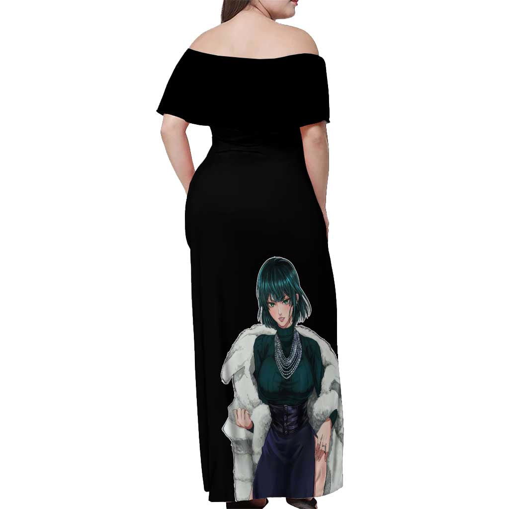 Fubuki - One Punch Man Off Shoulder Maxi Dress Anime Mix Manga Style