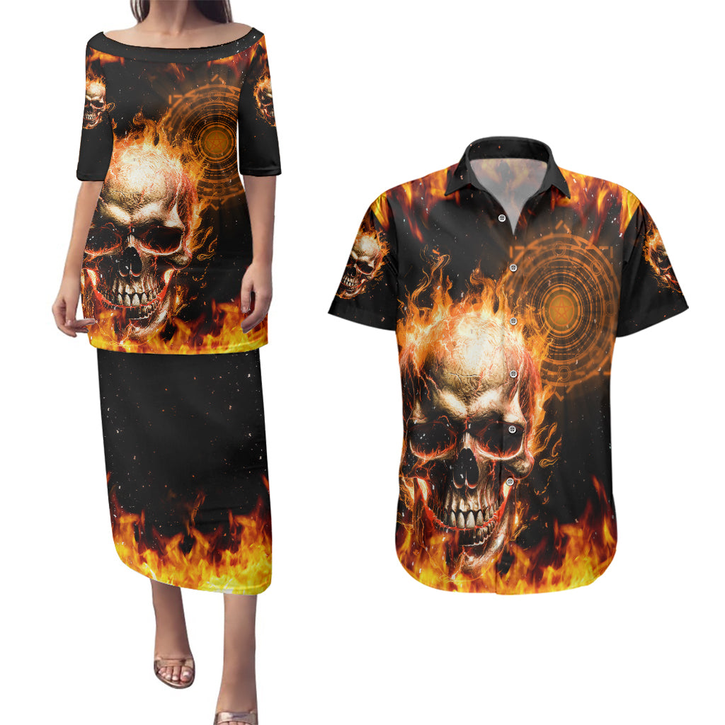 magic-fire-skull-couples-matching-puletasi-dress-and-hawaiian-shirt-i-cant-go-to-hell-the-devil-still-has-a-rest-training-oder-against-me