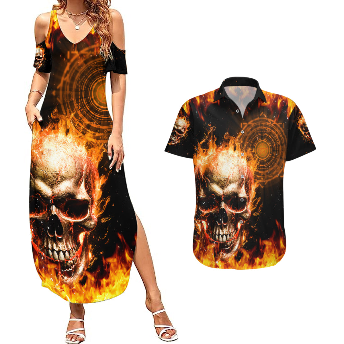 magic-fire-skull-couples-matching-summer-maxi-dress-and-hawaiian-shirt-i-cant-go-to-hell-the-devil-still-has-a-rest-training-oder-against-me