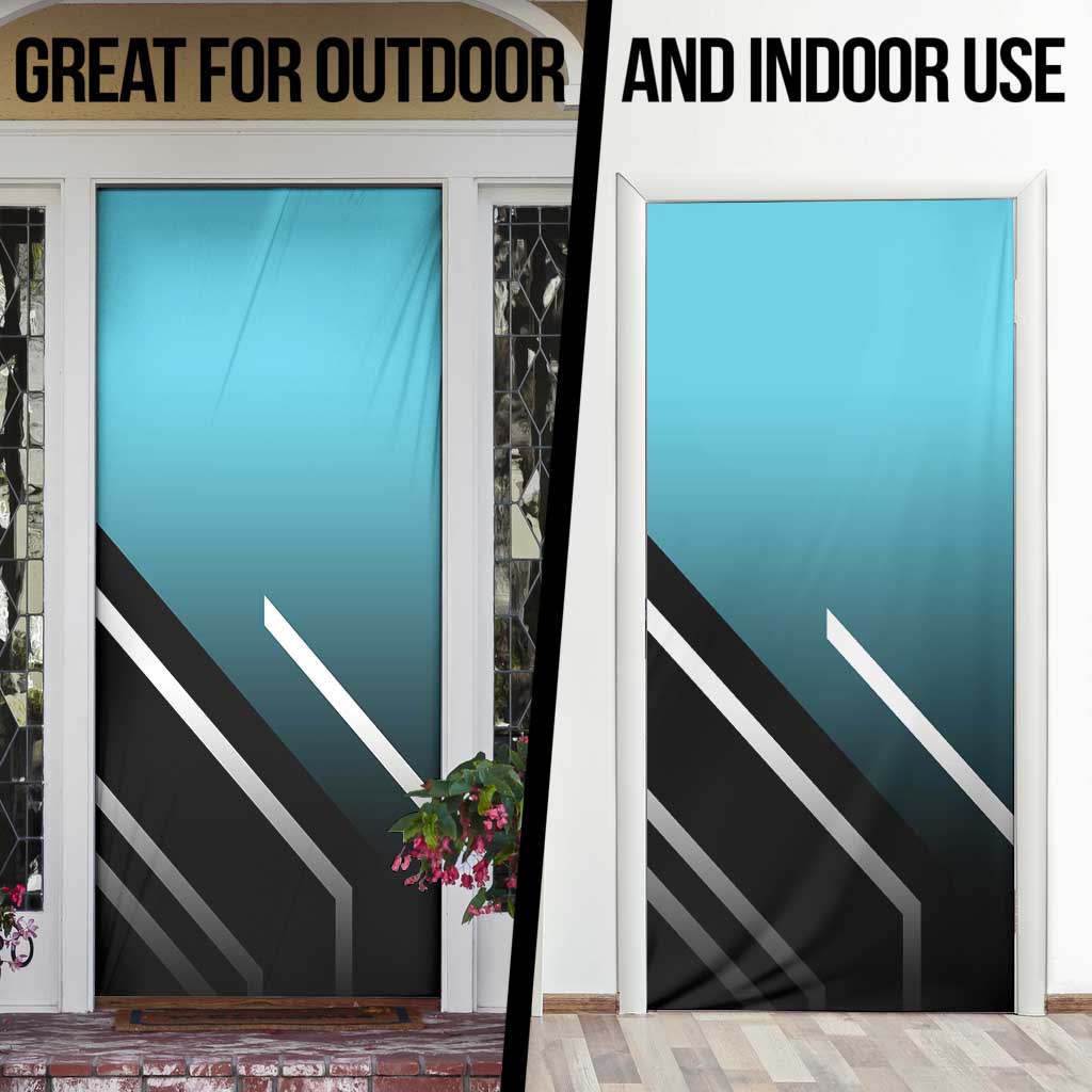 Nami One Piece Door Cover with Weather Staff and Confident Adventure Pose Design - The Mazicc