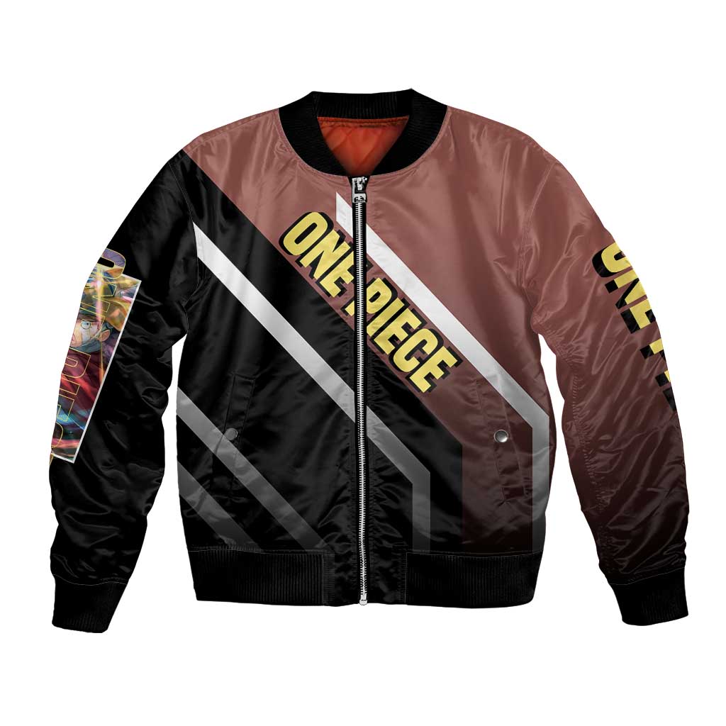 Usopp One Piece Bomber Jacket with Slingshot and Courageous Adventure Pose Design - The Mazicc