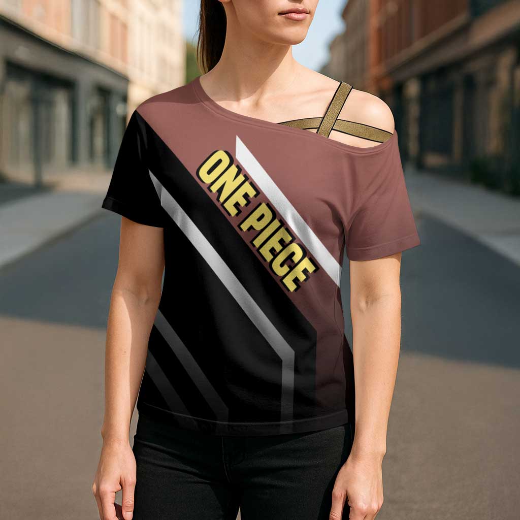 Usopp One Piece Cross Shoulder Shirt with Slingshot and Courageous Adventure Pose Design - The Mazicc