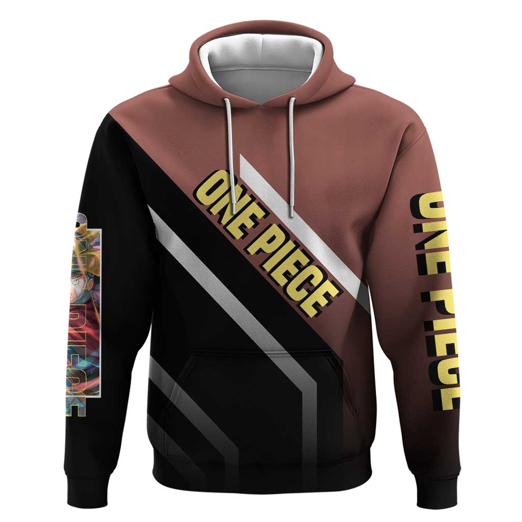 Usopp One Piece Hoodie with Slingshot and Courageous Adventure Pose Design - The Mazicc
