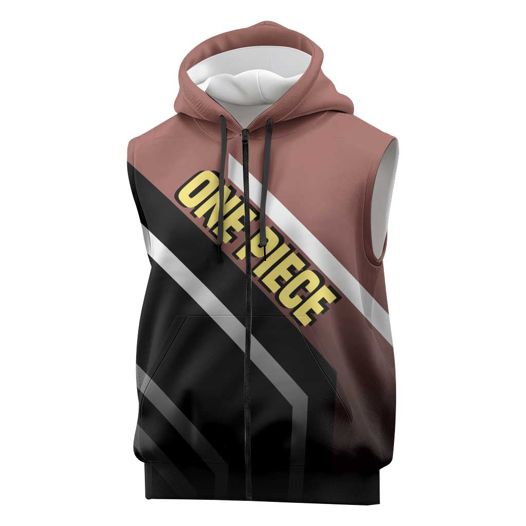 Usopp One Piece Sleeveless Zip Hoodie with Slingshot and Courageous Adventure Pose Design - The Mazicc