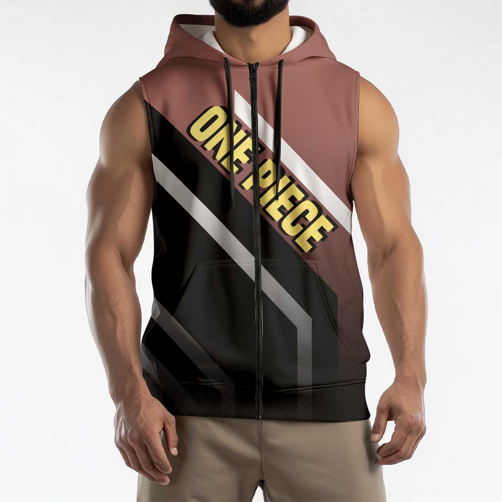 Usopp One Piece Sleeveless Zip Hoodie with Slingshot and Courageous Adventure Pose Design - The Mazicc