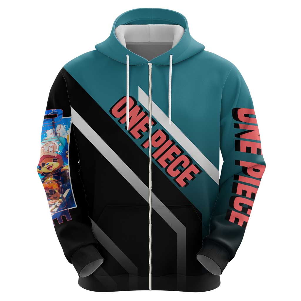 Tony Tony Chopper One Piece Hoodie with Cute Reindeer Pose and Medical Gear Design - The Mazicc