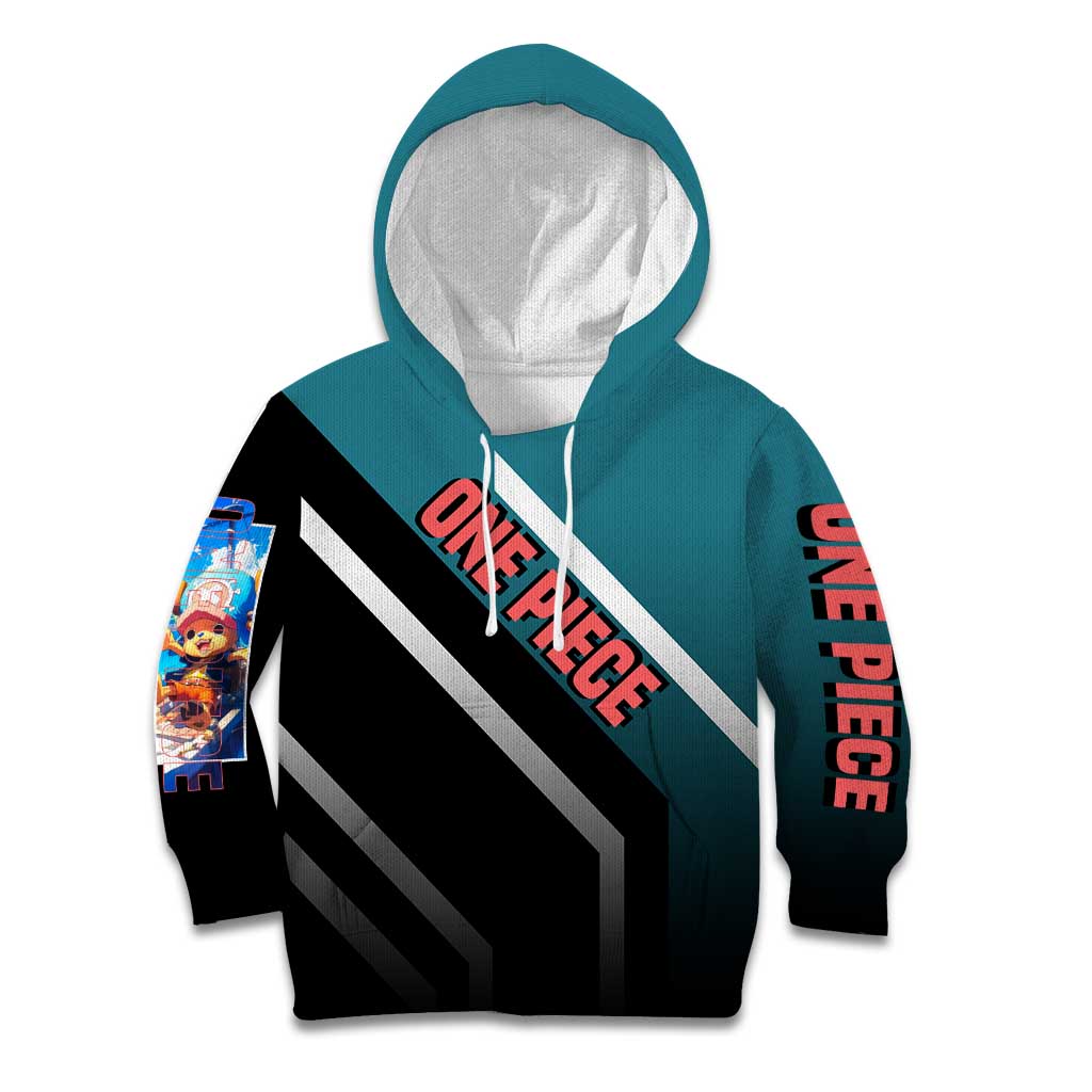 Tony Tony Chopper One Piece Kid Hoodie with Cute Reindeer Pose and Medical Gear Design - The Mazicc