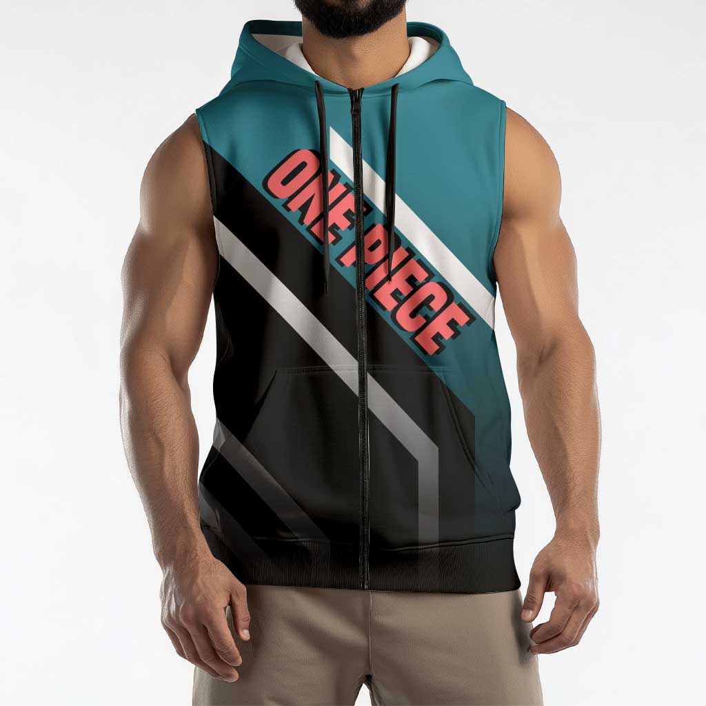 Tony Tony Chopper One Piece Sleeveless Zip Hoodie with Cute Reindeer Pose and Medical Gear Design - The Mazicc
