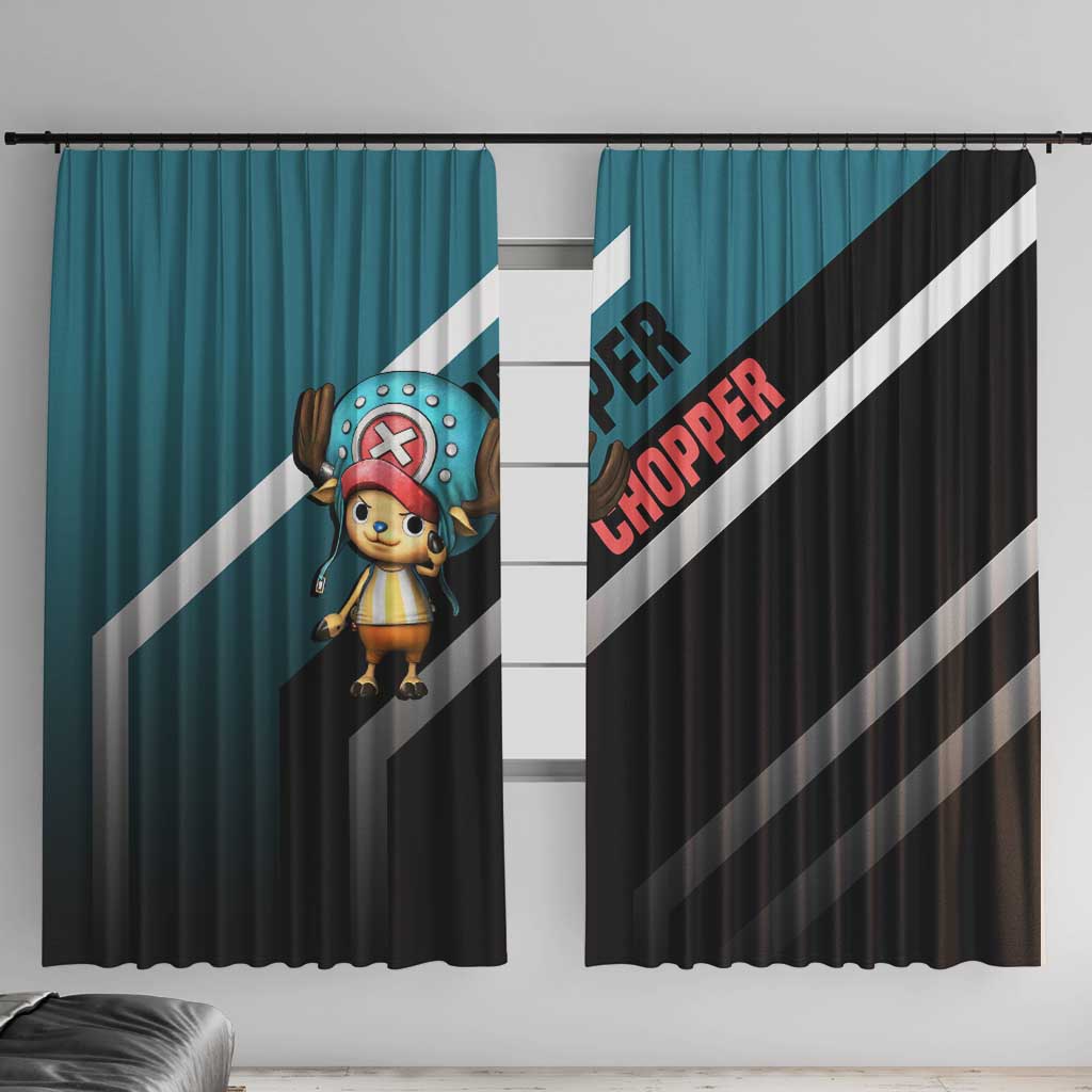Tony Tony Chopper One Piece Window Curtain with Cute Reindeer Pose and Medical Gear Design - The Mazicc