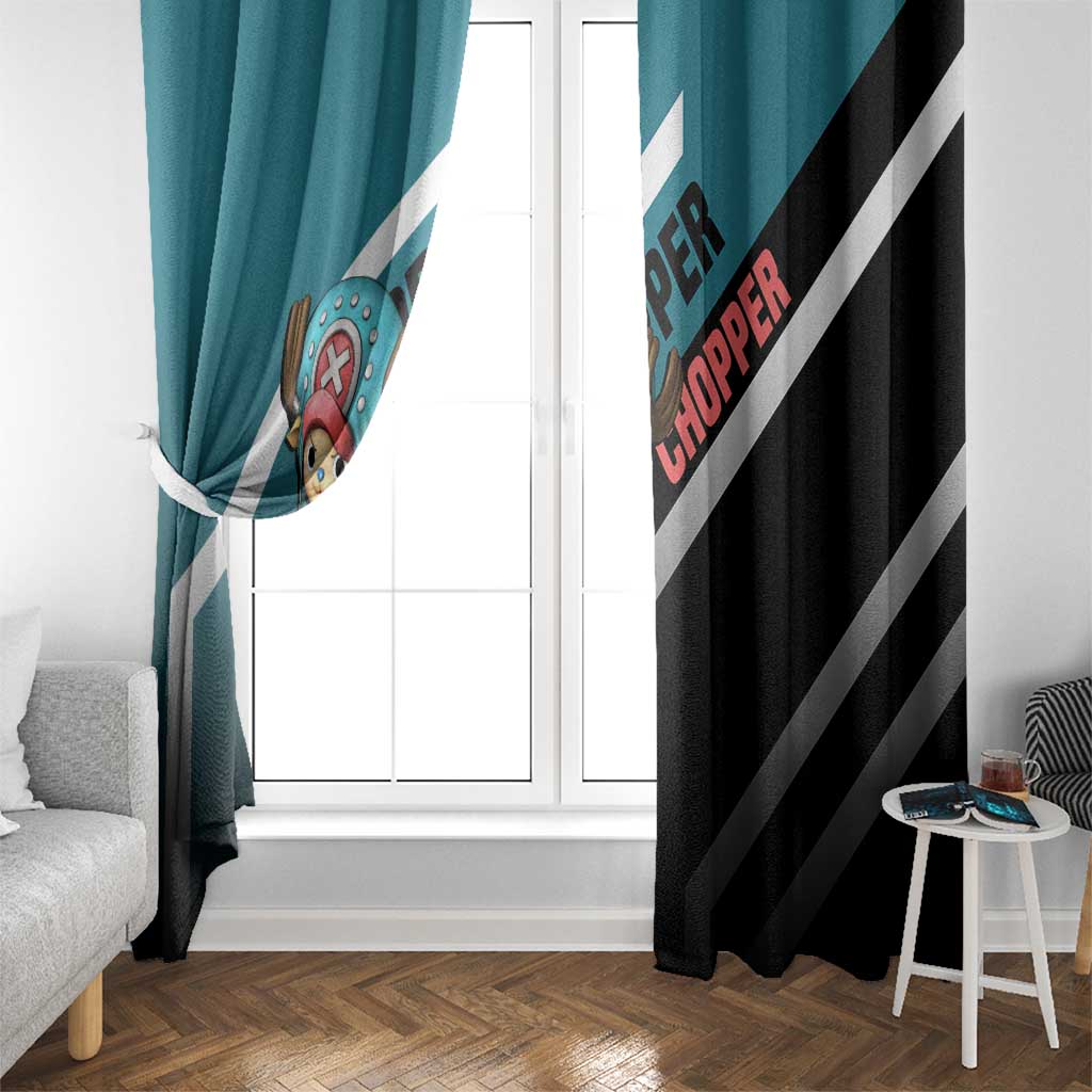 Tony Tony Chopper One Piece Window Curtain with Cute Reindeer Pose and Medical Gear Design - The Mazicc