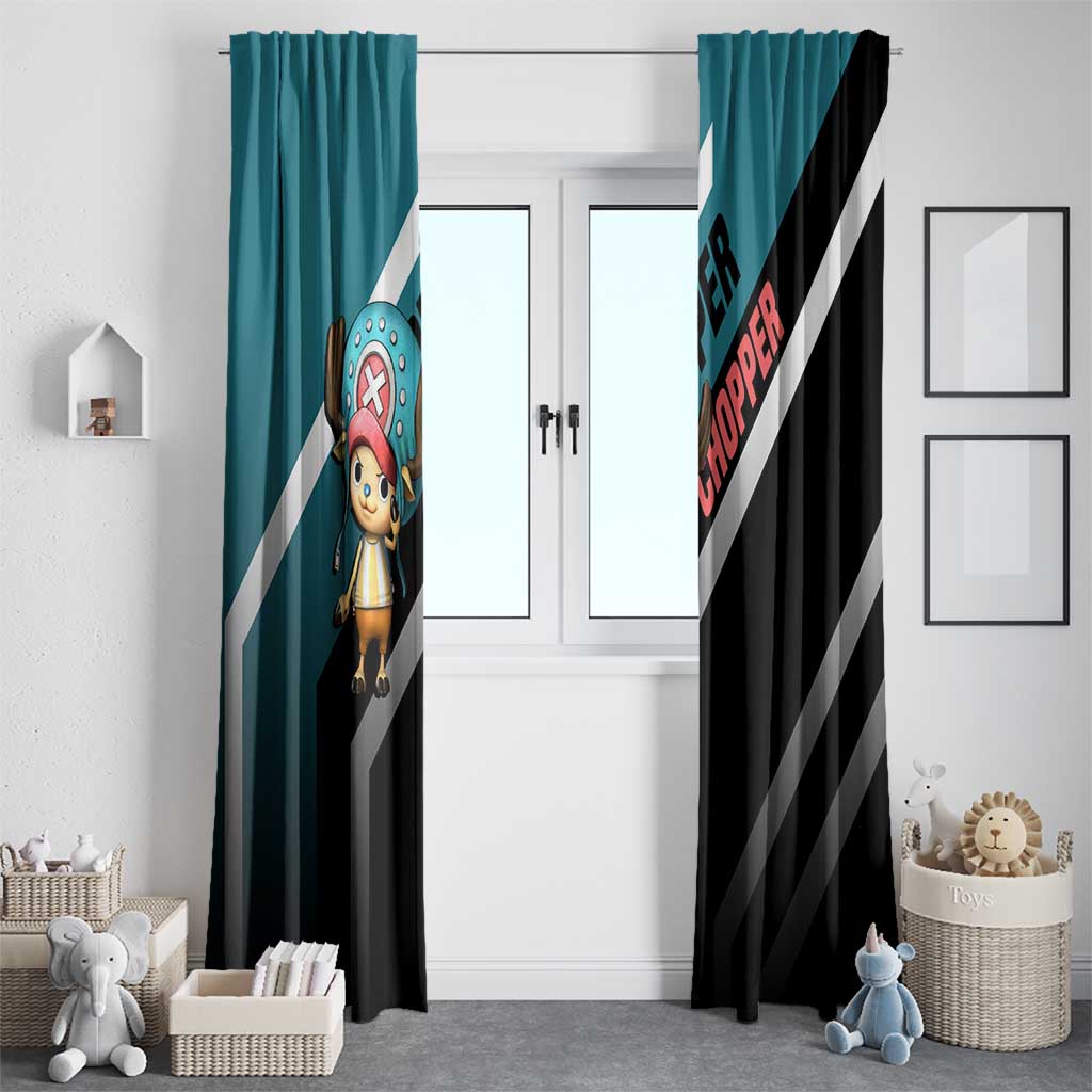 Tony Tony Chopper One Piece Window Curtain with Cute Reindeer Pose and Medical Gear Design - The Mazicc