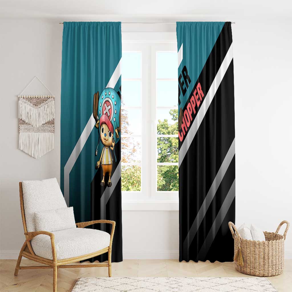 Tony Tony Chopper One Piece Window Curtain with Cute Reindeer Pose and Medical Gear Design - The Mazicc