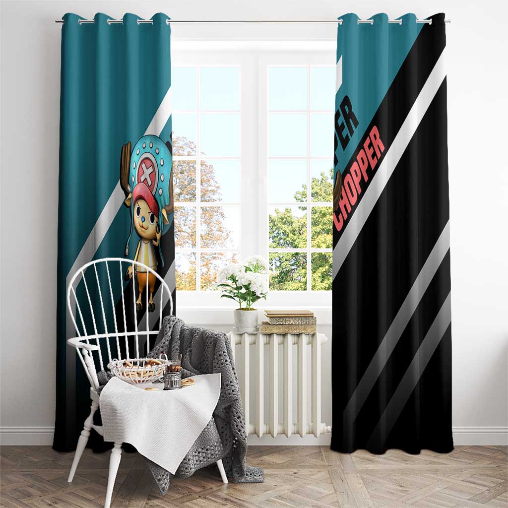 Tony Tony Chopper One Piece Window Curtain with Cute Reindeer Pose and Medical Gear Design - The Mazicc