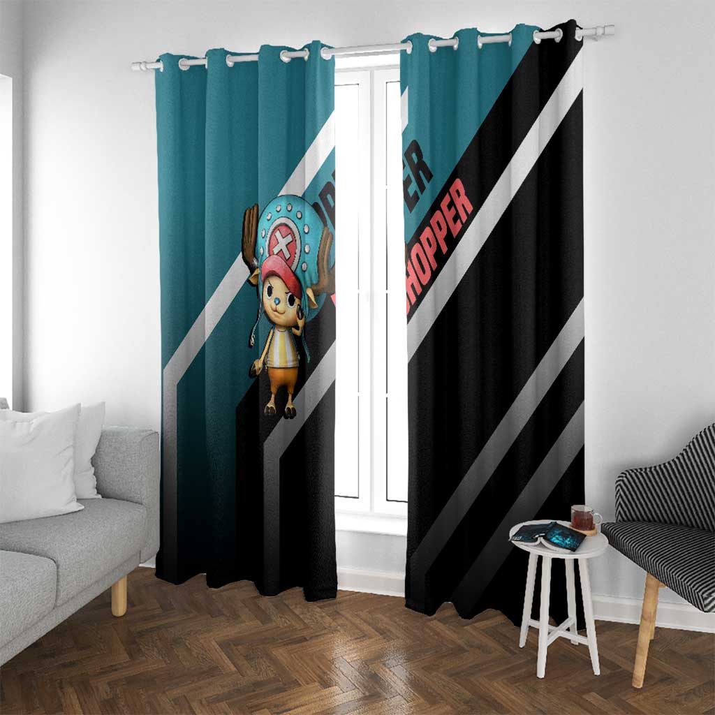 Tony Tony Chopper One Piece Window Curtain with Cute Reindeer Pose and Medical Gear Design - The Mazicc