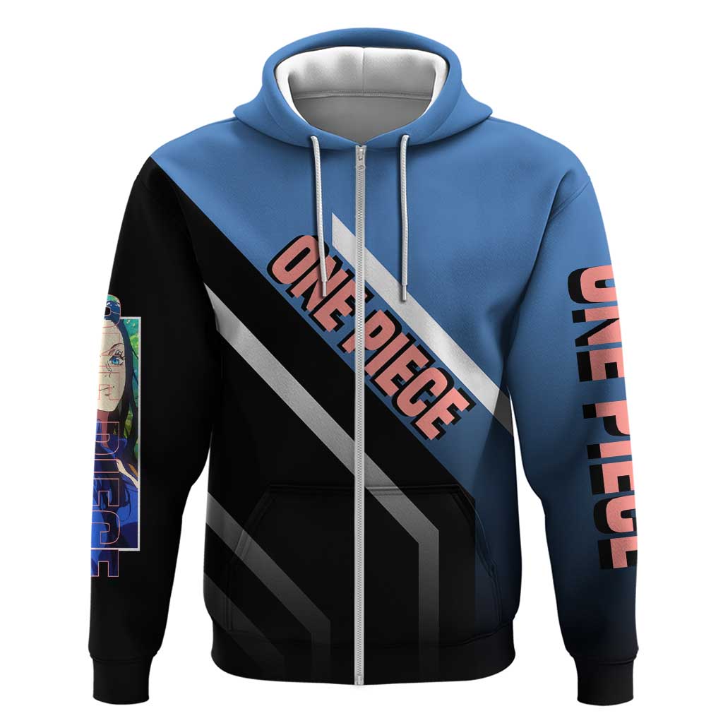 Nico Robin One Piece Hoodie with Elegant Pose and Archaeologist Design - The Mazicc