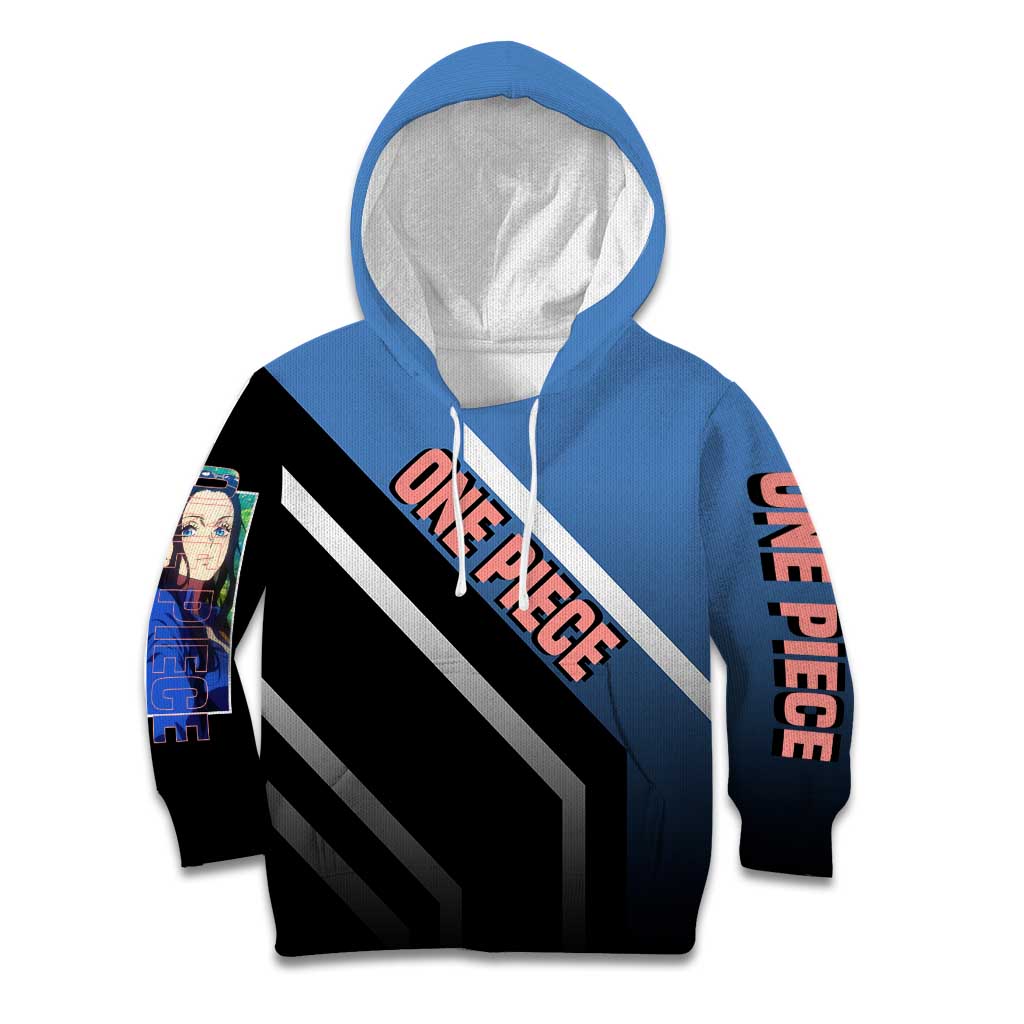 Nico Robin One Piece Kid Hoodie with Elegant Pose and Archaeologist Design - The Mazicc
