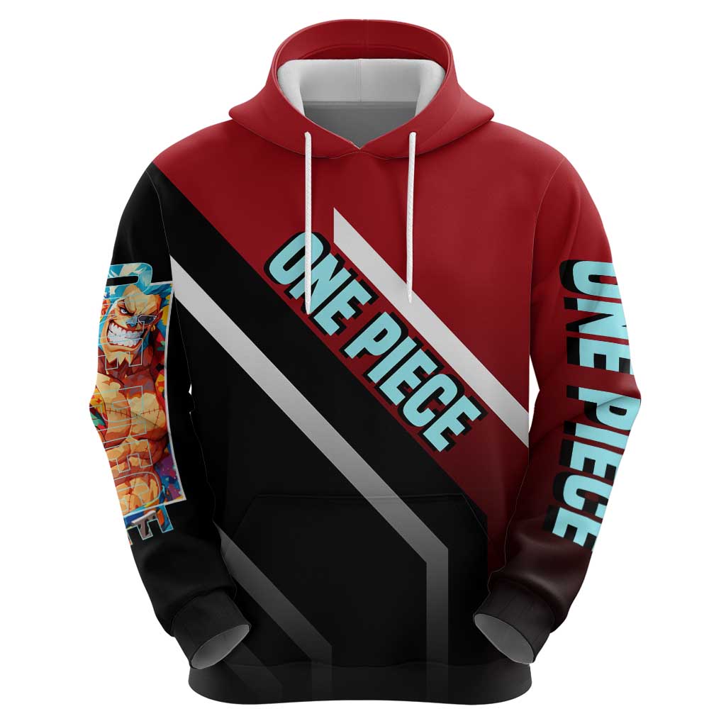 Franky One Piece Hoodie with Cyborg Arms and Bold Mechanical Design - The Mazicc