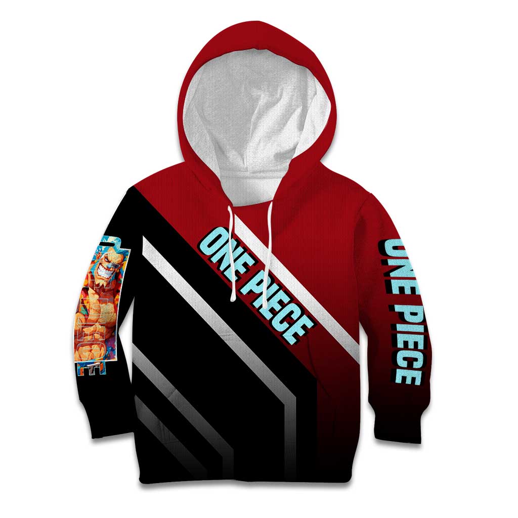 Franky One Piece Kid Hoodie with Cyborg Arms and Bold Mechanical Design - The Mazicc