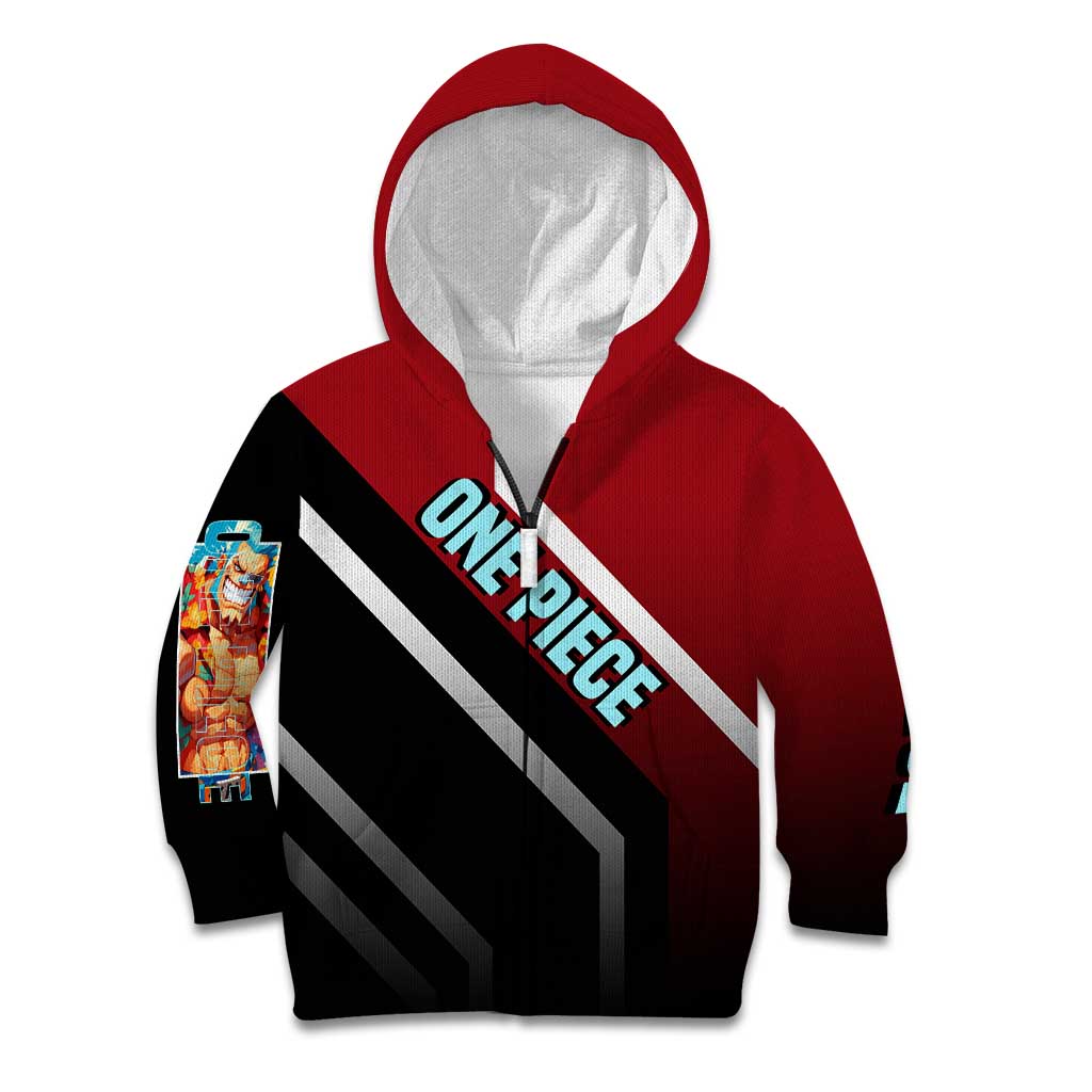 Franky One Piece Kid Hoodie with Cyborg Arms and Bold Mechanical Design - The Mazicc