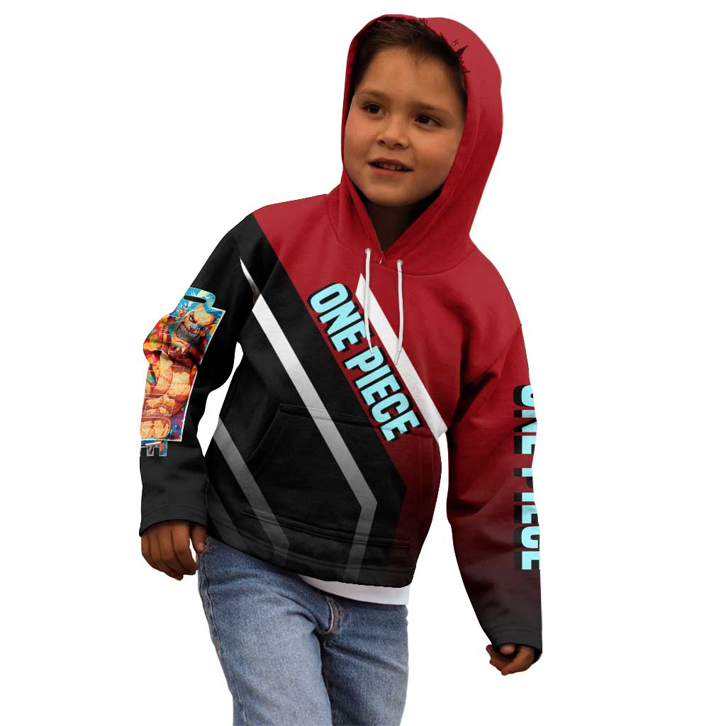 Franky One Piece Kid Hoodie with Cyborg Arms and Bold Mechanical Design - The Mazicc