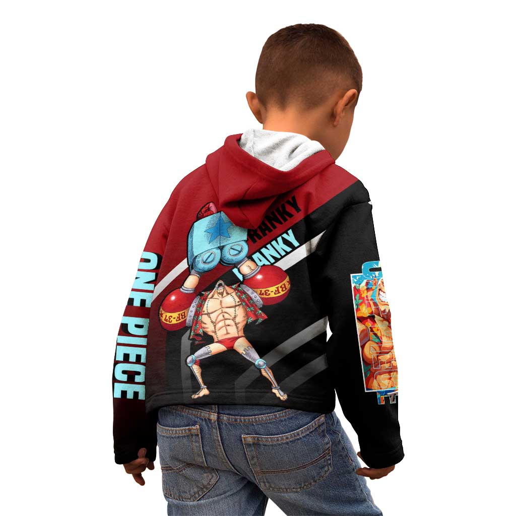 Franky One Piece Kid Hoodie with Cyborg Arms and Bold Mechanical Design - The Mazicc