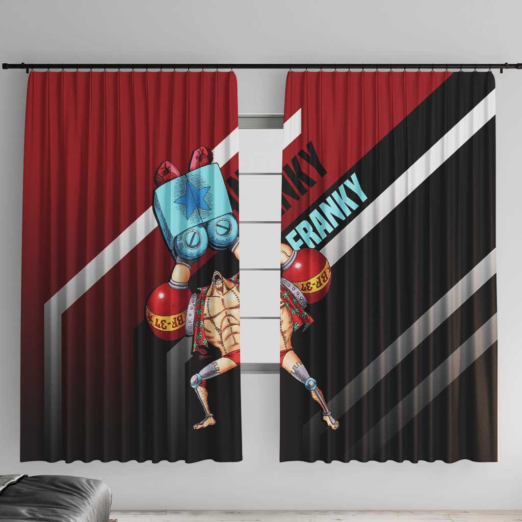 Franky One Piece Window Curtain with Cyborg Arms and Bold Mechanical Design - The Mazicc