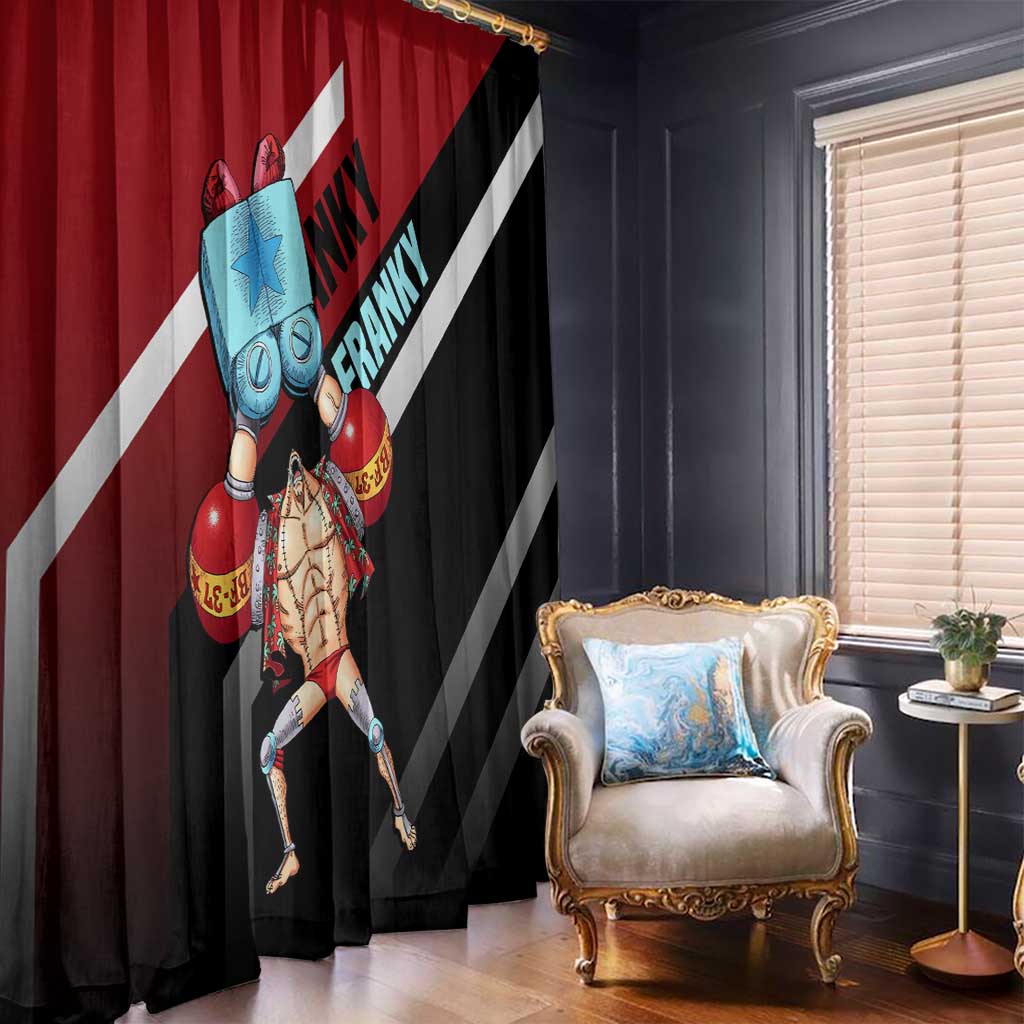 Franky One Piece Window Curtain with Cyborg Arms and Bold Mechanical Design - The Mazicc