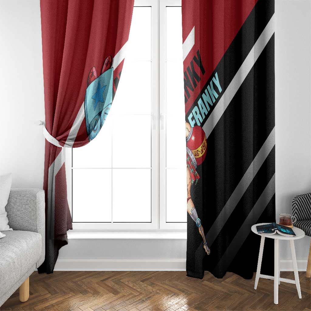 Franky One Piece Window Curtain with Cyborg Arms and Bold Mechanical Design - The Mazicc