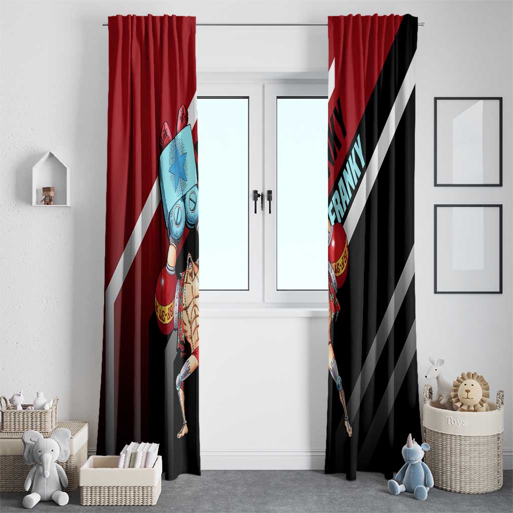 Franky One Piece Window Curtain with Cyborg Arms and Bold Mechanical Design - The Mazicc