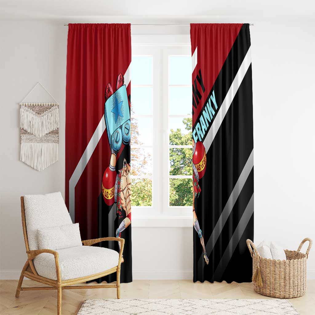 Franky One Piece Window Curtain with Cyborg Arms and Bold Mechanical Design - The Mazicc
