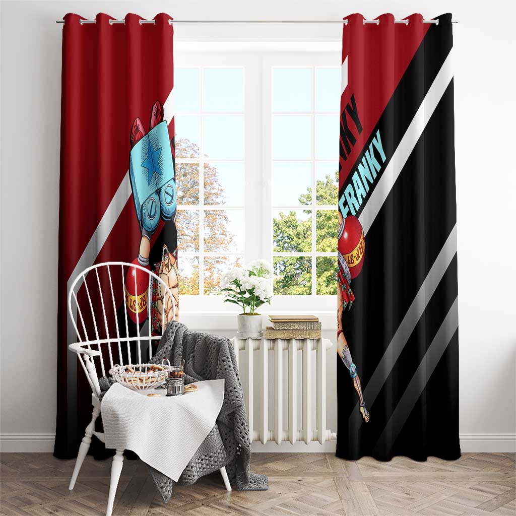 Franky One Piece Window Curtain with Cyborg Arms and Bold Mechanical Design - The Mazicc