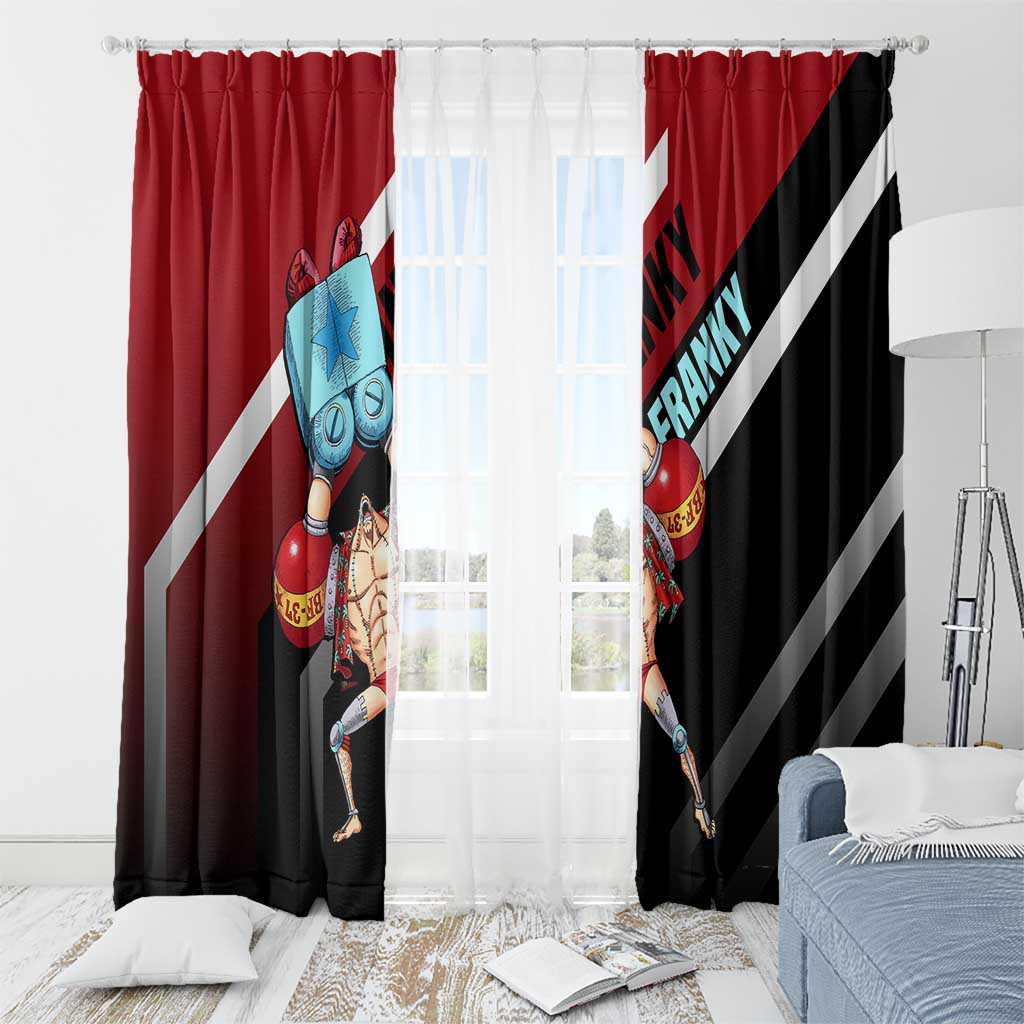 Franky One Piece Window Curtain with Cyborg Arms and Bold Mechanical Design - The Mazicc