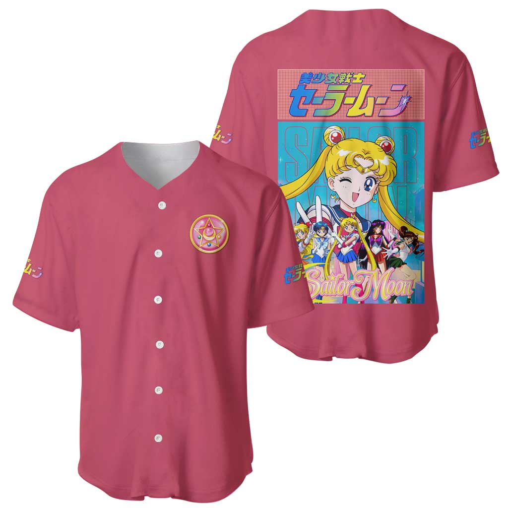Sailor Scouts Sailor Moon Baseball Jersey Anime Style