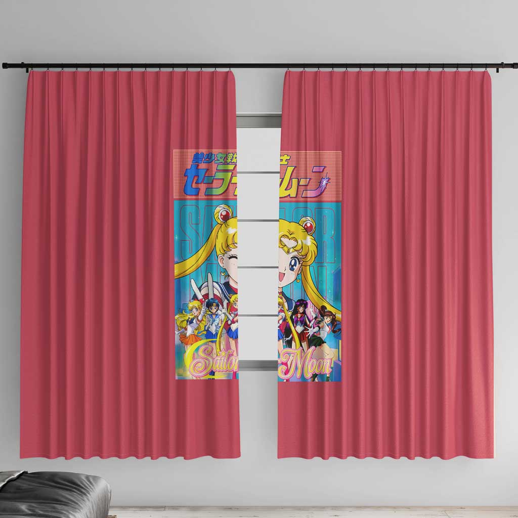 Sailor Scouts Sailor Moon Window Curtain Anime Style