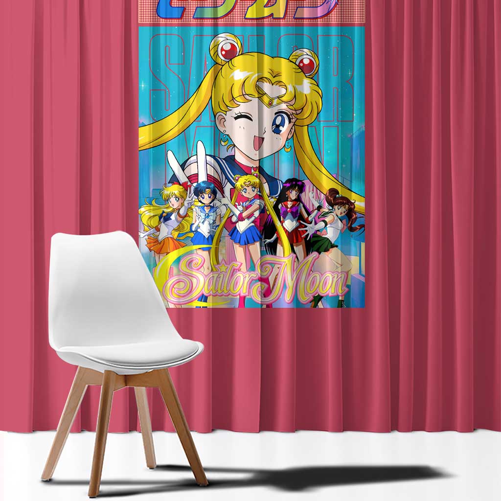 Sailor Scouts Sailor Moon Window Curtain Anime Style